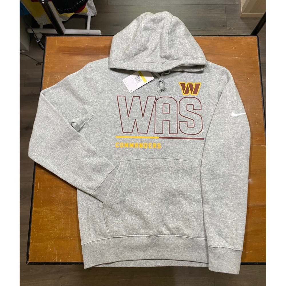 NWT Nike Hoodie Mens S Gray Washington Commanders NFL Team Apparel Pullover